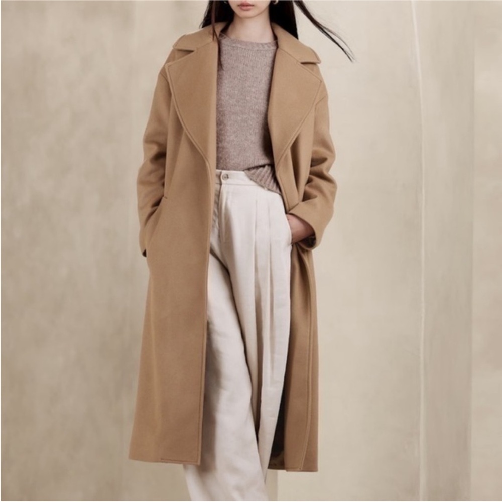 Banana Republic oversized wool-cashmere wrap coat